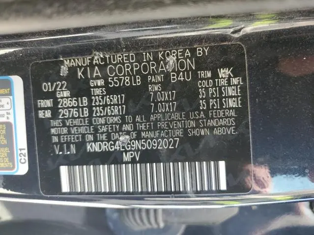 2022 KIA SORENTO S  