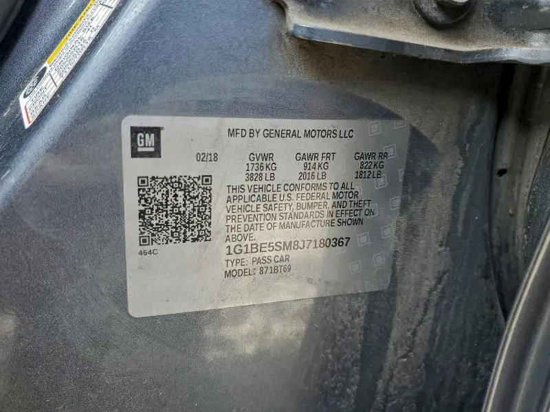 2018 CHEVROLET CRUZE LT  