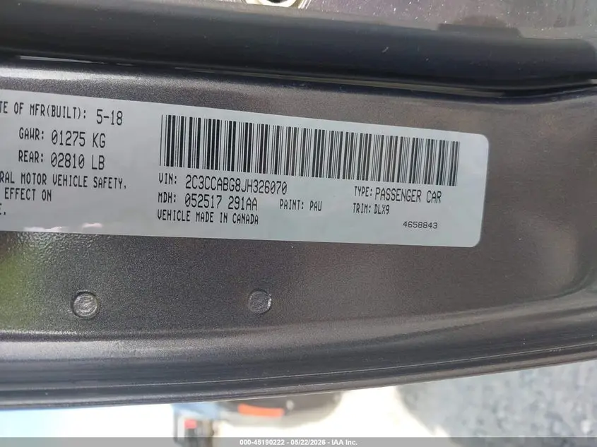 2018 CHRYSLER 300 300S