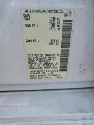 2014 NISSAN ALTIMA 2.5  