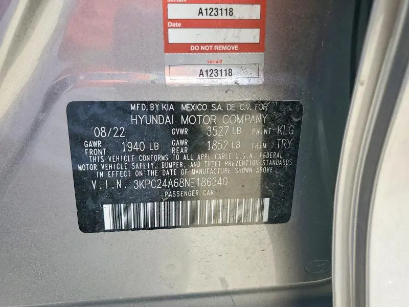 2022 HYUNDAI ACCENT SE  