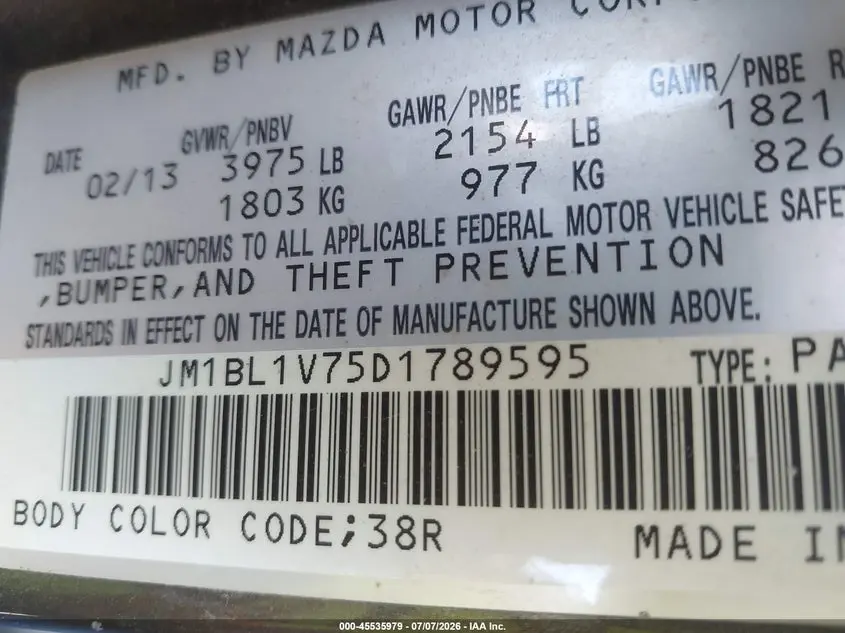 2013 MAZDA MAZDA3 I TOURING
