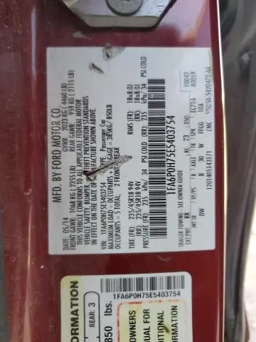 2014 FORD FUSION SE  
