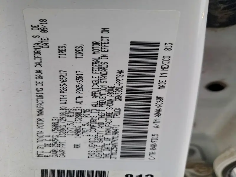 2019 TOYOTA TACOMA DOUBLE CAB  