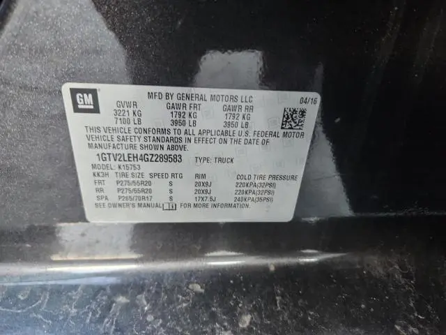 2016 GMC SIERRA K1500  