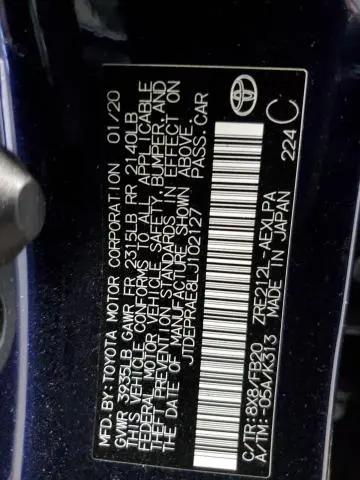 2020 TOYOTA COROLLA LE  