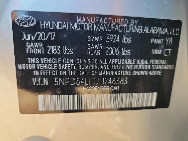 2018 HYUNDAI ELANTRA SEL  