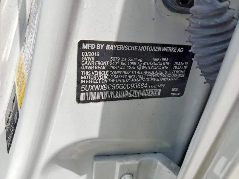 2016 BMW X3 XDRIVE28I  