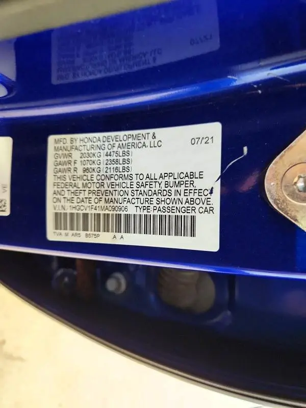 2021 HONDA ACCORD SPORT SE  