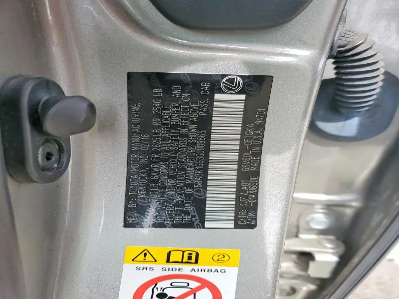 2016 LEXUS ES 350 BASE  