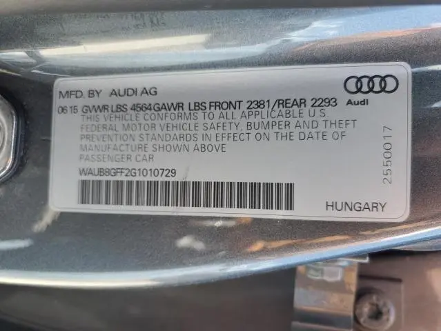 2016 AUDI A3 PREMIUM  