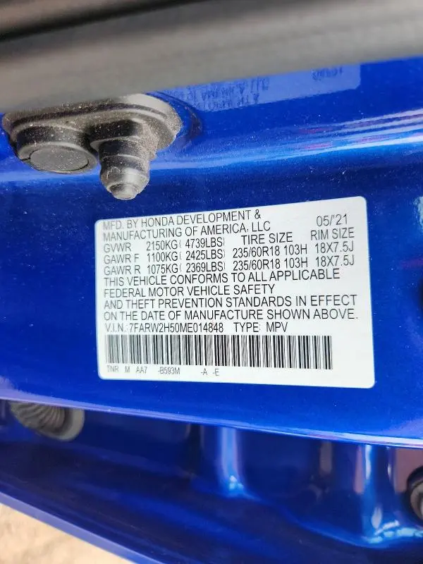 2021 HONDA CR-V EX  