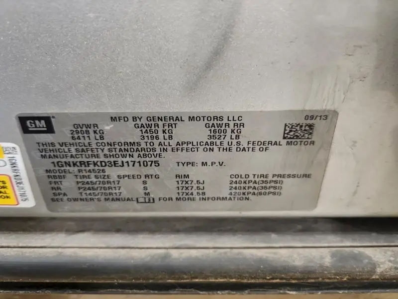 2014 CHEVROLET TRAVERSE LS  