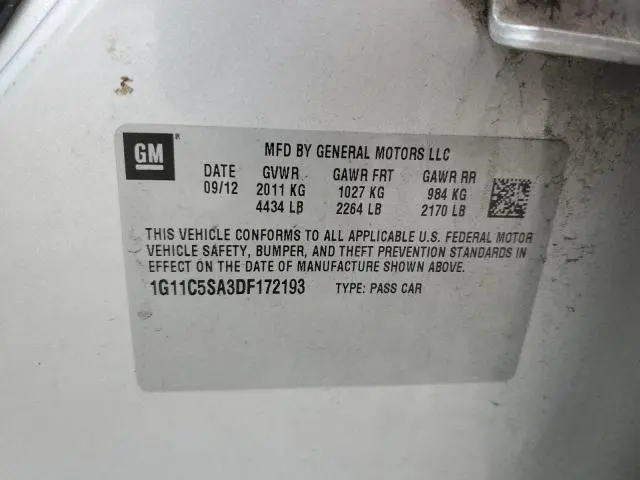 2013 CHEVROLET MALIBU 1LT  