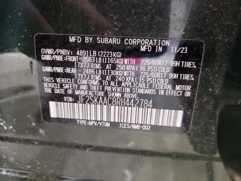2024 SUBARU FORESTER   