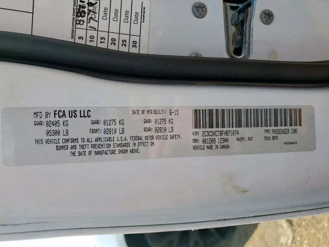 2015 DODGE CHARGER R/T  