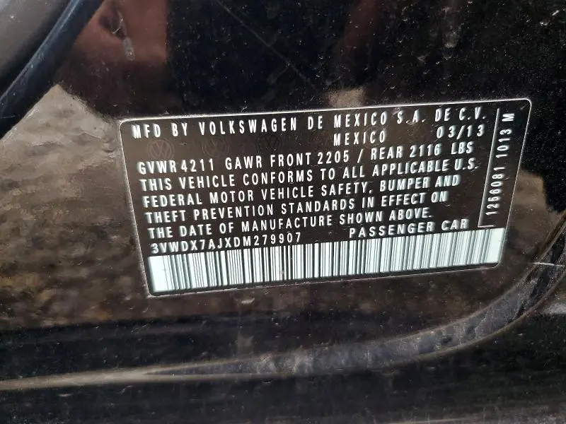 2013 VOLKSWAGEN JETTA SE  