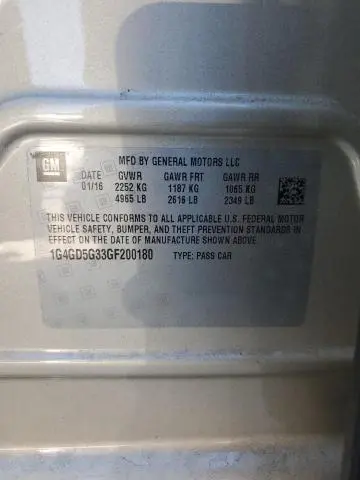 2016 BUICK LACROSSE PREMIUM  