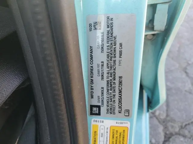 2021 CHEVROLET SPARK 1LT  