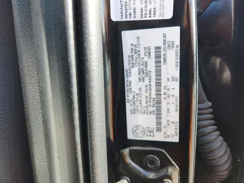 2016 FORD F150 SUPERCREW  
