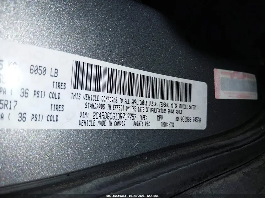 2013 DODGE GRAND CARAVAN SXT