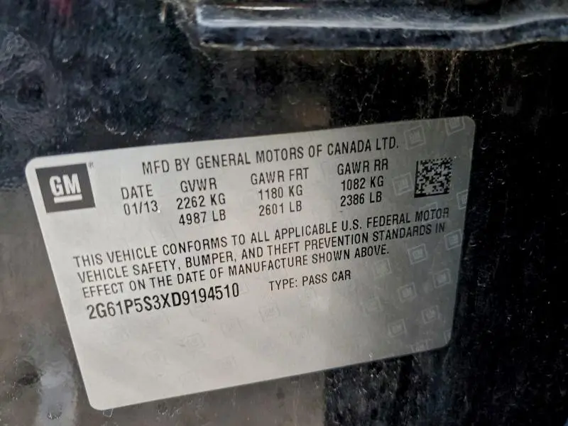 2013 CADILLAC XTS LUXURY COLLECTION  