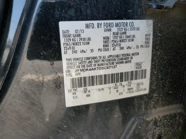 2013 FORD EDGE SPORT