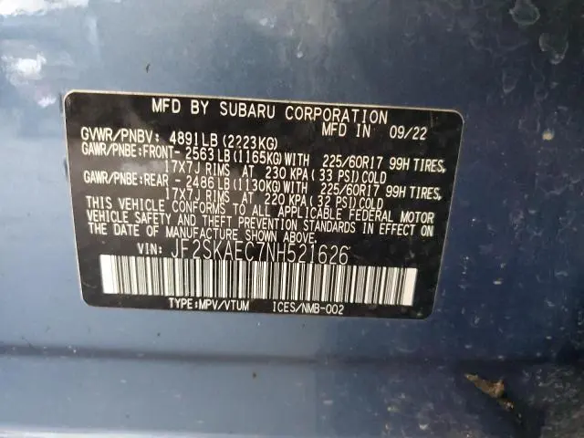 2022 SUBARU FORESTER PREMIUM