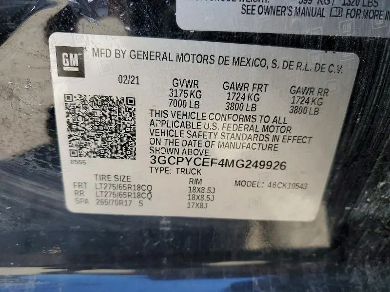2021 CHEVROLET SILVERADO   