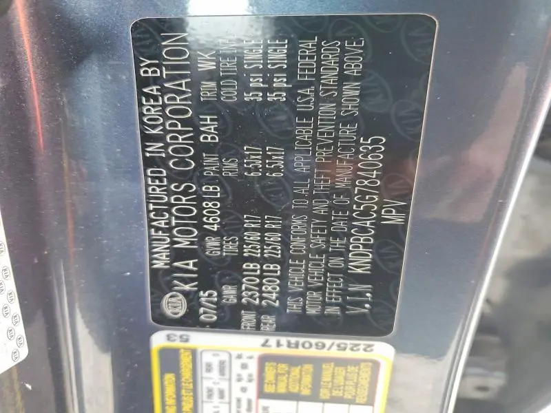 2016 KIA SPORTAGE LX  