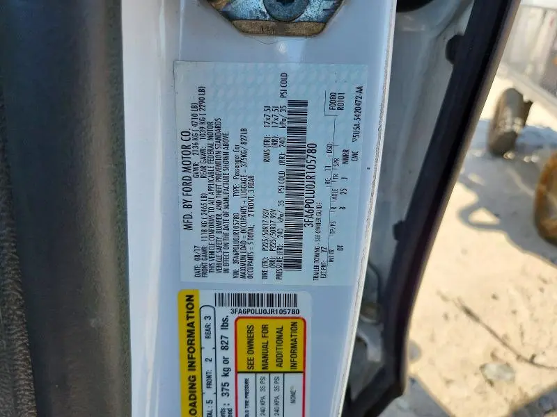 2018 FORD FUSION SE HYBRID  