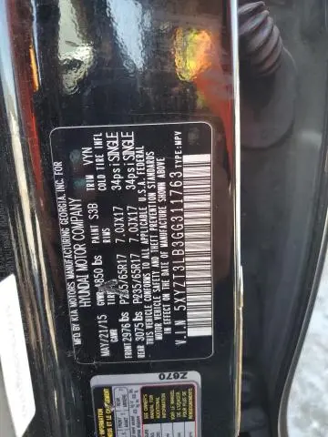 2016 HYUNDAI SANTA FE SPORT   