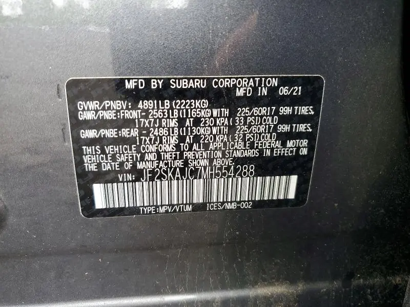 2021 SUBARU FORESTER PREMIUM  