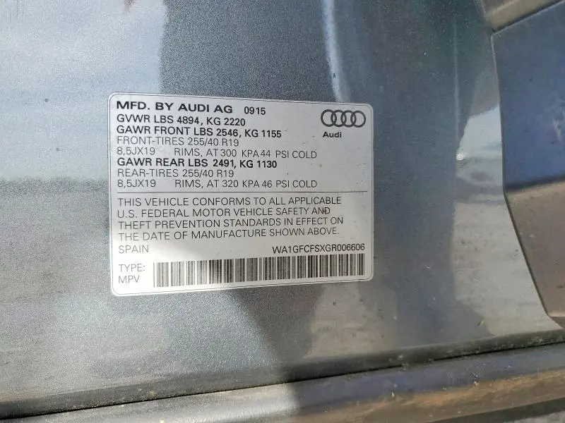 2016 AUDI Q3 PRESTIGE  