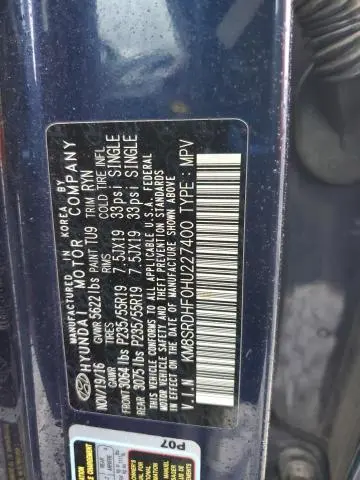 2017 HYUNDAI SANTA FE SE ULTIMATE  