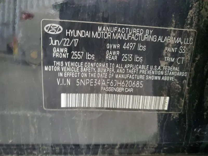 2018 HYUNDAI SONATA LIMITED  
