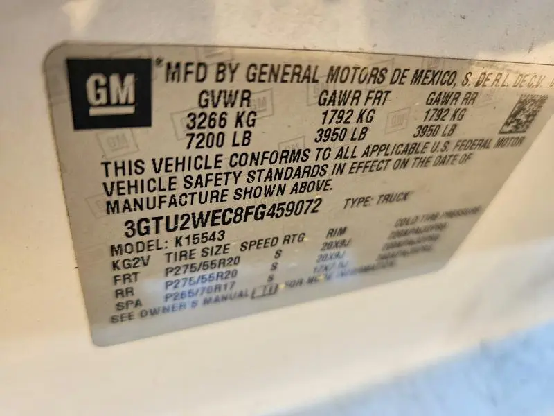 2015 GMC SIERRA K1500 DENALI  