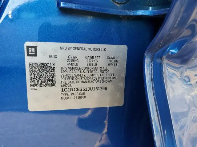 2018 CHEVROLET VOLT LT  