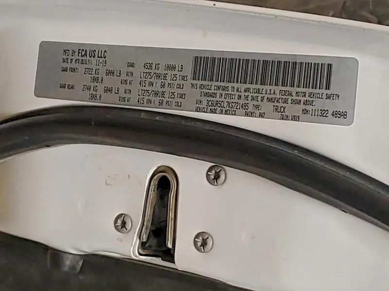 2019 RAM 2500 TRADESMAN  