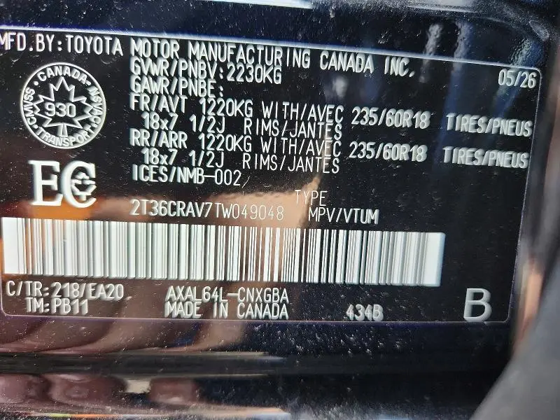 2026 TOYOTA RAV4 LE  