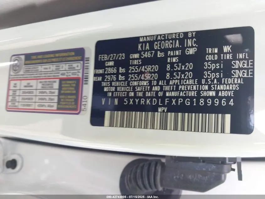 2023 KIA SORENTO SX