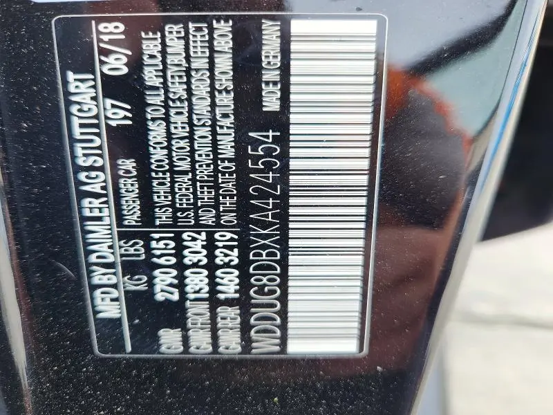 2019 MERCEDES-BENZ S 560  
