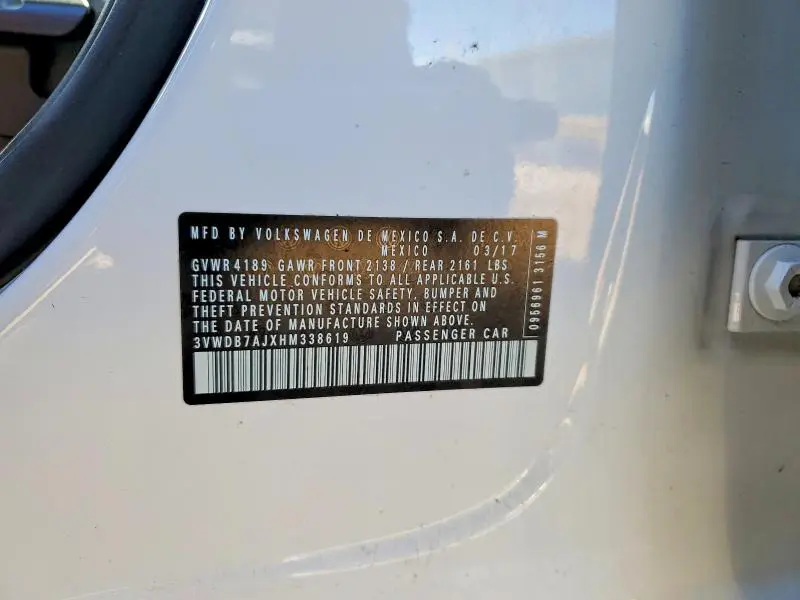 2017 VOLKSWAGEN JETTA   