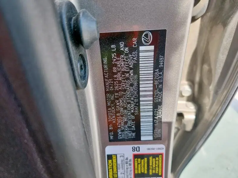 2021 LEXUS ES 350 BASE  