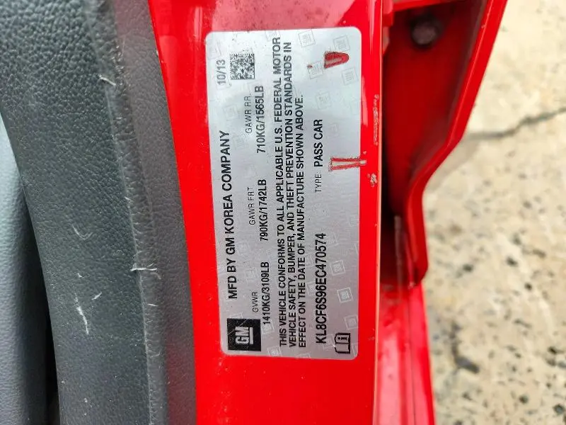2014 CHEVROLET SPARK 2LT  