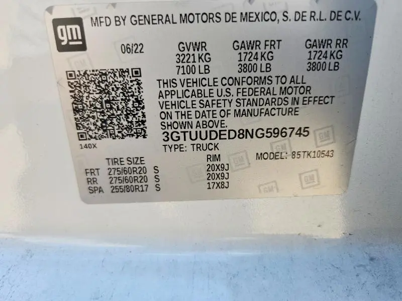 2022 GMC SIERRA K1500 SLT  