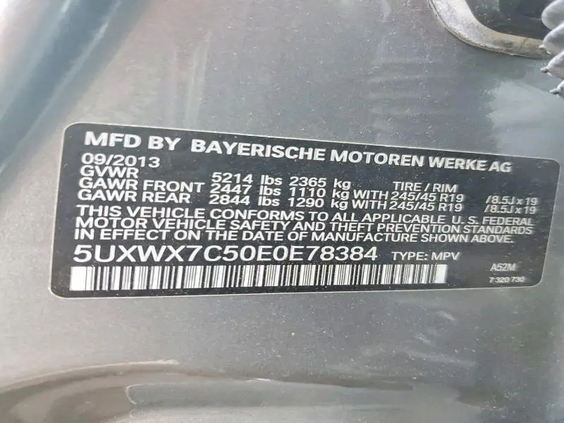 2014 BMW X3 XDRIVE35I  