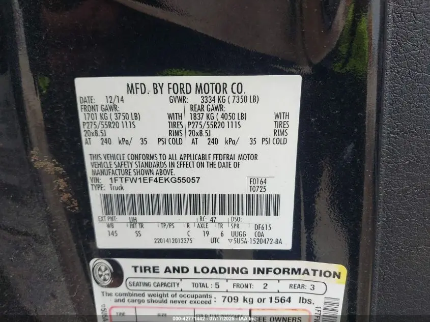 2014 FORD F-150 STX