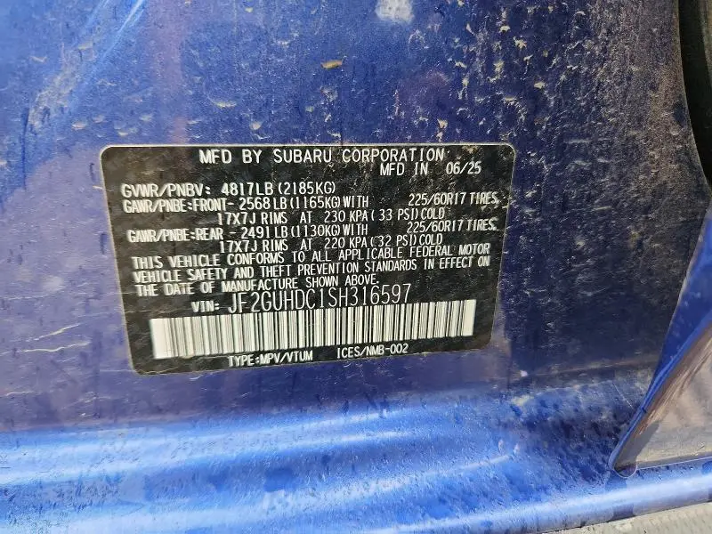 2025 SUBARU CROSSTREK PREMIUM  