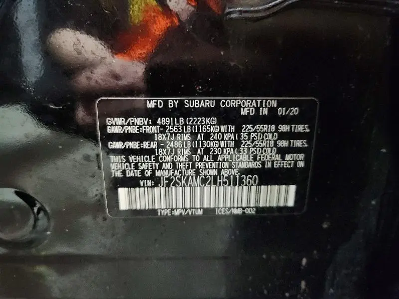 2020 SUBARU FORESTER SPORT  